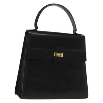 Ferragamo Tweedehands leren handtassen - Dames - Vintage Handtas - Zwart - ONE Size - Leer - Vintage