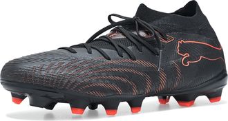 Puma Puma Mens Future 9 Match Firm, Artificial Ground Soccer Cleats Sneaker, Black/Glowing Red/Strong Gray, 7.5