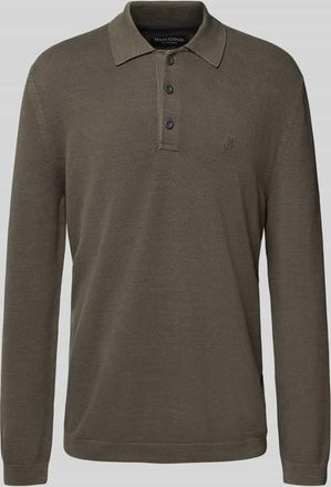 Marc O'Polo Regular Fit Strick-Shirt aus reiner Baumwolle in Khaki, Größe XXL