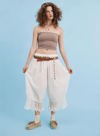 Twik Womens Lace-ankle bloomer pant