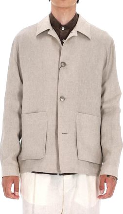 Herno Linen Buttoned Jacket