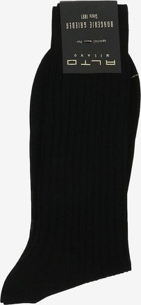 Alto Milano Feine kurze Rippstrickstr&uuml;mpfe Filoscozia