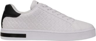 A|X Armani Exchange Sportieve Vetersneaker - Heren - Sneakers - Wit - 45 EU - Polyester - Schoenen