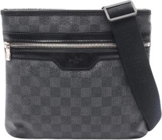 Louis Vuitton Pre-owned Thomas Damier Graphite Shoulder Bag - Heren - Vintage Schoudertas - Zwart - ONE Size - Leer - Vintage