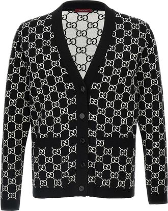 Gucci Bicolor Wool Womens Cardigan