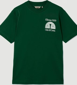 Ellesse Mens Club Di Corsa Tee - Dark Green - Size: 44
