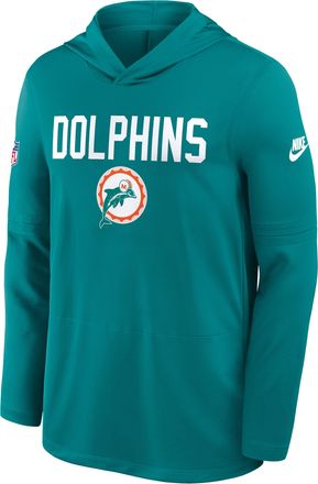 Nike Miami Dolphins Pass Accuracy Nike Mens Dri-FIT NFL Long-Sleeve Hooded Top in Green | 03B94DZQ9P-D60