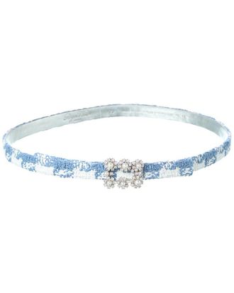 Roger Vivier Buckle Tweed Belt