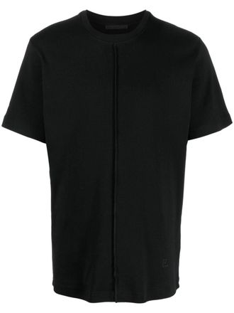 Helmut Lang logo-embroidered cotton T-shirt - Black