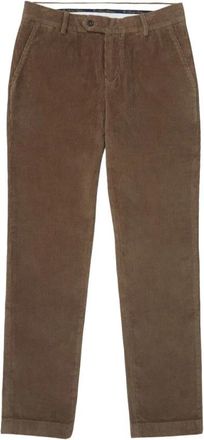 Brooks Brothers Cotton Corduroy Broek - Heren - Straight fit broeken - Groen - W30 - Katoen - Broeken