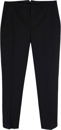 Loro Piana Black Cotton-blend Tapered Trousers Size M