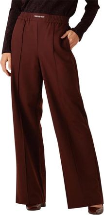 Harper & Yve Dora-Pa Wijde Broek - Dames - Wijde Broeken - Bruin - S - Polyester - Broeken
