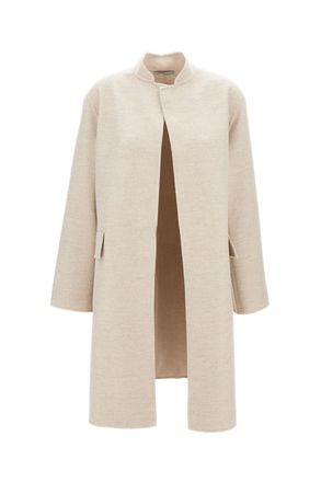 Dusan Unlined Cashmere Coat With Minimalist Open Front And Flap Pockets