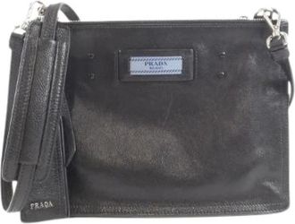 Prada Pre-owned Cross Body Bags, female, Black, Size: ONE SIZE Pre-owned Vintage Cross Body Bag