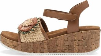 Ara Rimini Sleehak Sandaal - Dames - Schoenen - Bruin - Maat: 41 EU Zijde