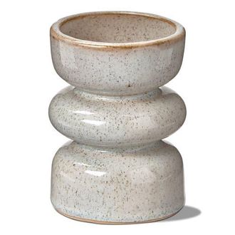 Tag Linea Taupe Speckled Ceramic Reversible Candle Holder Small in Brown at Nordstrom
