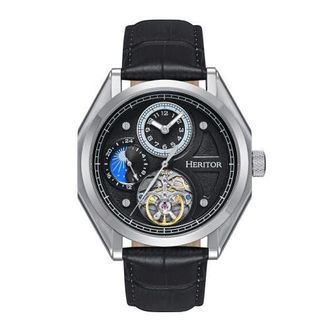 Heritor Antoni 24 Hour Mens Watch in Black at Nordstrom