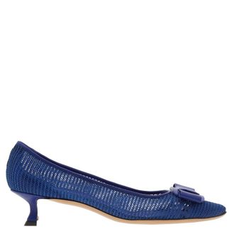 Ferragamo Zelma Mesh Bow Pumps, Size 7 C