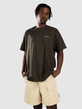 Carhartt Work in Progress Script Embroidery T-Shirt gr&uuml;n