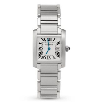 Cartier Pre-owned Cartier Tank Franaise Quartz White Dial Ladies Watch 2465