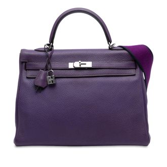 Herm&egrave;s Ultraviolet Togo Kelly II Retourne 35