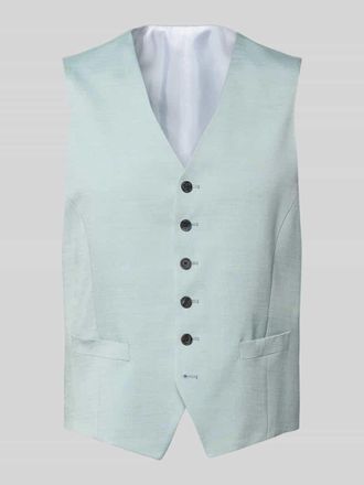 Joop Regular Fit Weste aus Viskose-Mix mit V-Ausschnitt in Mint, Gr&ouml;&szlig;e 46