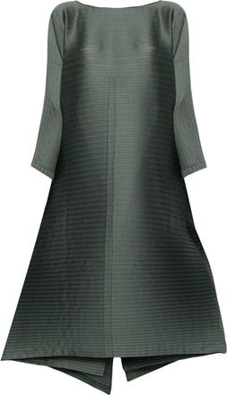 Issey Miyake Abito midi plissettato con inserti - Verde