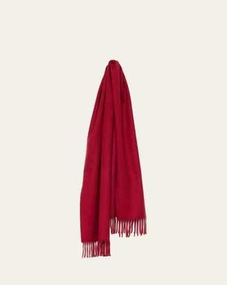 Begg x Co Mens Arran Solid Carmine Scarf