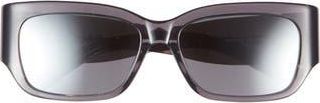 Balenciaga 56mm Rectangular Sunglasses in Grey Grey Silver at Nordstrom Rack