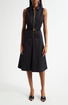 L'agence Kylo Belted Shirtdress in Black at Nordstrom, Size 12