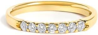 House of Brilliance 14K Gold 1/4 Ctw Diamond 7 Stone Band Ring in Yellow Gold at Nordstrom, Size 6.5