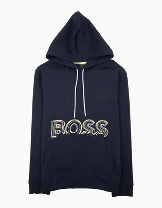 HUGO BOSS Mens Hugo Boss Soody 1 Hoodied Sweatshirt Dark Navy 402 - Black - Size: 36