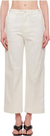 Polo Ralph Lauren High-Waisted Cropped Broeken - Dames - Vrijetijds broeken - Wit - S - Broeken