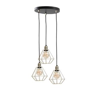 Netlighting Como Cluster Pendant Ceiling Light Gold 32cm 3x E27