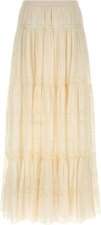 Ermanno Scervino Womens White Cotton Mini Skirt