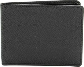 Louis Vuitton Black Taiga Leather Multiple Wallet (Authentic Pre-Loved)
