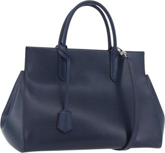 Louis Vuitton Marly Handbag Epi Leather Blue Leather Handbag (Pre-Owned)