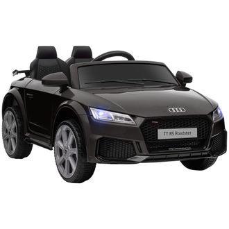 HOMCOM Homcom - Audi Tt El&eacute;ctrico Infantil Coche Juguete Ni&ntilde;o 3 A&ntilde;os+ Con Mando A Distancia Bater&iacute;a 12v Doble Apertura De Puerta 102x60x44cm Negro