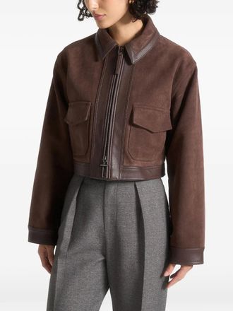 Mani&egrave;re De Voir Denise zip-up jacket - Brown