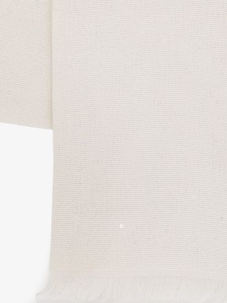 Brunello Cucinelli Womens Scarf Cashmere And Silk White Scarfs