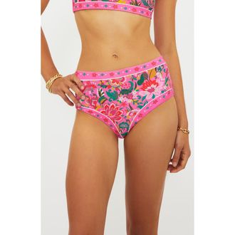 Beach Riot Marcella High Waist Bikini Bottoms in Passion at Nordstrom, Size Large