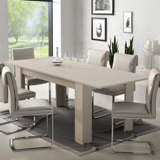 Dmora Mesa Extensible Marene, Extensible, Mecanismo De Extensi&oacute;n Central, Longitud M&aacute;xima 200 Cm, 200x90x75h Cm Gris Cemento