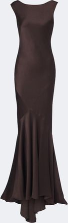 Max Mara Open-back satin maxi dress