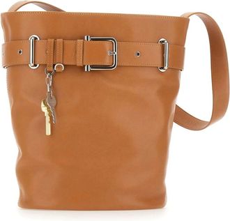 Osoi Bucket Brocle Tas - Dames - Schoudertassen - Bruin - ONE Size - Leer - Tassen