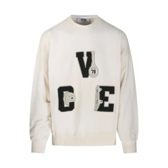 Golden Goose Sweatshirts, male, Beige, Size: XL Star Boxy Crewneck Sweatshirt