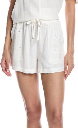 Splendid Cayden Embroidered Linen-Blend Short