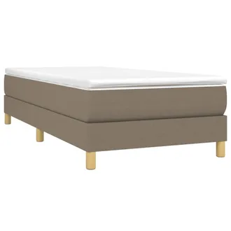 vidaXL Estructura De Cama Sin Colch&oacute;n Tela Gris Taupe 90x190 Cm Vidaxl
