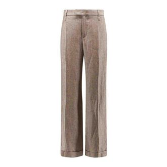 Brunello Cucinelli Light Brown Linen Trousers, Brand Size 36 (US Size 2)