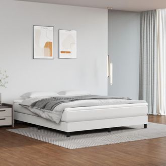vidaXL Vidaxl - Colch&oacute;n Muelles Ensacados Cuero Sint&eacute;tico Blanco 160x200x20 Cm