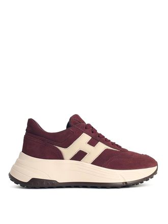 Hogan hi-fi burgundy suede sneakers